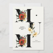 MUMボホフラワーズブラックハッピーマザーズデイ シーズンカード (正面)