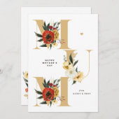 MUMボホフラワーズ金ゴールドハッピーマザーズデイ シーズンカード (正面/裏面)