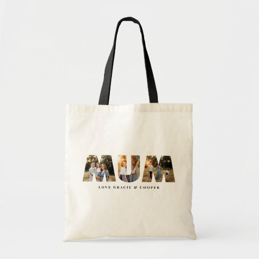 Mum数々の写真最高のシンプルタイポグラフィ トートバッグ (正面)