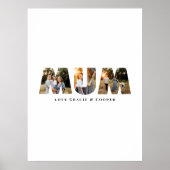 Mum数々の写真最高のシンプルタイポグラフィ ポスター (正面)