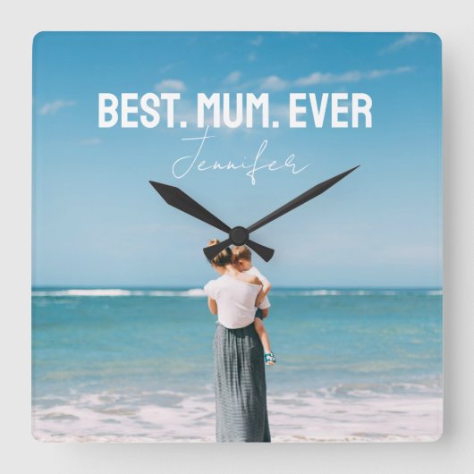 MuM最高のの写真 スクエア壁時計 (正面)