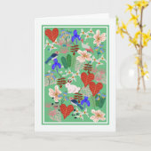 Mum用誕生日カード、カラフルデザイン カード (黄色い花)