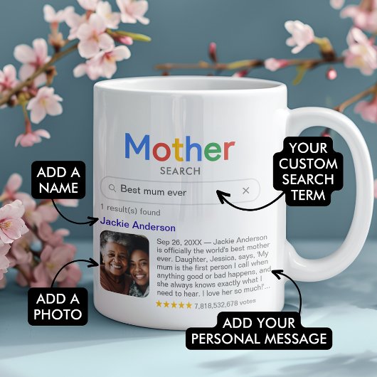 Mum 最高の Ever Mother検索結果の写真とメッセージ コーヒーマグカップ