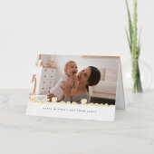 Mum 最高の Ever Mother's Dayの写真 箔グリーティングカード (正面)