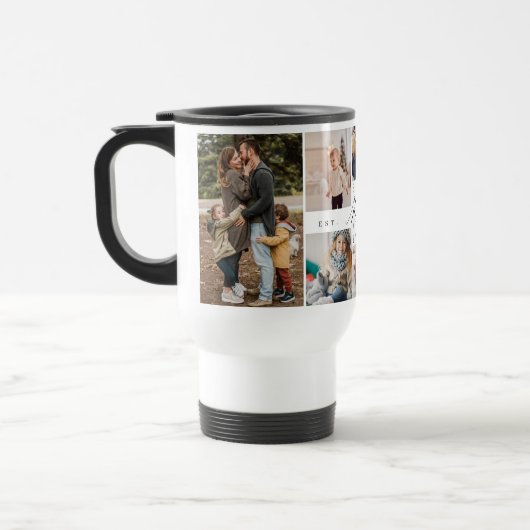 Mum 最高の Ever Script Mother's Day 8 Photo Collage トラベルマグ (左)