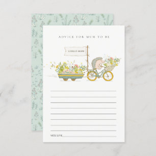 Mum Baby Shower用の地元で栽培されたハリネズミアドバイス エンクロージャーカード