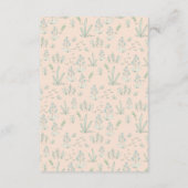 Mum Baby Shower用の地元で栽培されたハリネズミアドバイス エンクロージャーカード (裏面)