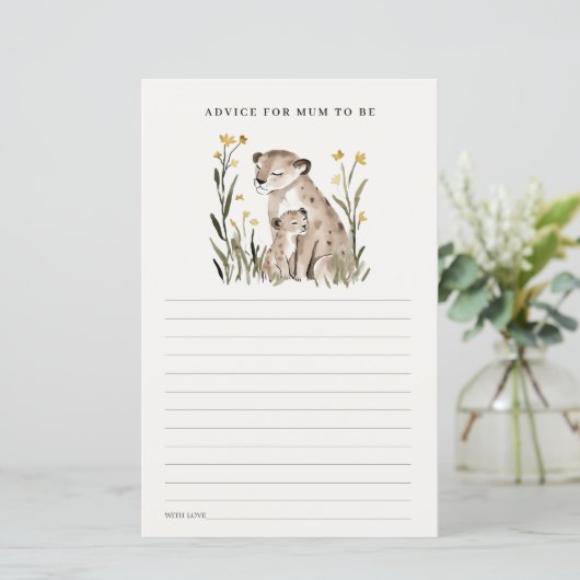 Mum Baby Tiger Foliage Advice For Mum Baby Shower (スタンド正面)