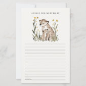 Mum Baby Tiger Foliage Advice For Mum Baby Shower (正面)