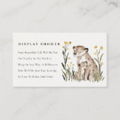 Mum Baby Tiger Foliage Display Shower Baby Shower エンクロージャーカード (正面)