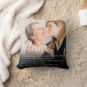 Mum Definition引用文エレガントの写真 クッション (ブランケット)