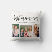 Mum Ever最高の - Mother's Day Photo Collage クッション (正面)