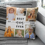 Mum Ever最高の - Mother's Day Photo Collage クッション<br><div class="desc">「祝Mum Ever」の最高の2000年20月20日の写真コラージュの装飾用クッションを持つお母さん。大切パーソナライズされたな写真のコラージュを美しくアレンジし、特別な瞬間や思い出を捉えた枕。「Mum Ever」という心最高ののこもったメッセージは、愛情あふれるtouchを付け加える。柔らかく高品質丈夫な生地で作られ、心地よいとスタイルを兼ね備えている。取り外し可能なカバーは、機械洗浄可能な簡単気にである。この意味のある記念の品は、母の日、誕生日、または任意の大事な行事のための完璧な贈り物である。</div>