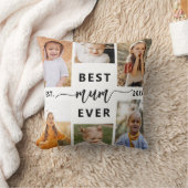 Mum Ever最高の - Mother's Day Photo Collage クッション (ブランケット)