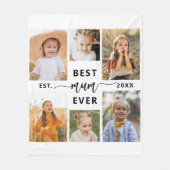 Mum Ever最高の - Mother's Day Photo Collage フリースブランケット (正面)