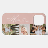 Mum Ever最高の Script Mother's Day 3 Photo Collage Case-Mate iPhoneケース (裏面 (横))