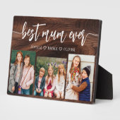 Mum Ever 最高の - Mother's Day Wood Photo Collage フォトプラーク (側面)