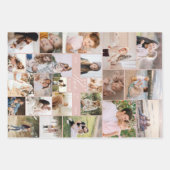 Mum Ever 最高の Script Mothers Day Photo Collage ラッピングペーパーシート (正面2)