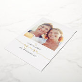 Mum of the Bride 結婚's Morning Message Photo 箔招待状 (回転した状態)