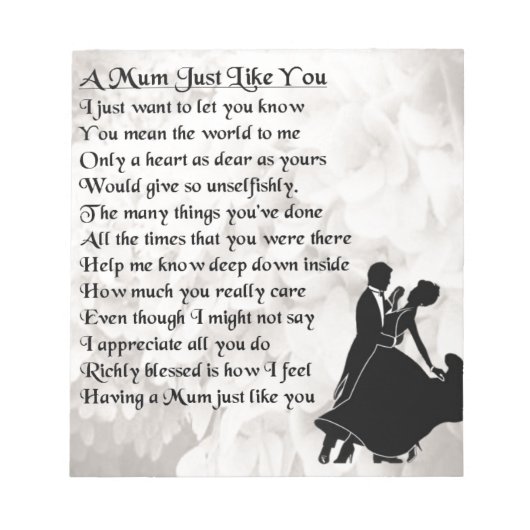 Mum Peo -社交ダンスダンサー ノートパッド (正面)