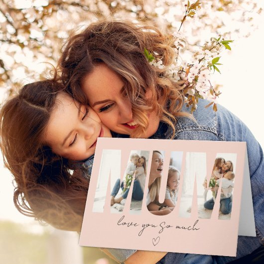 MUM Photo Collage Card – Custom Message サンキューカード