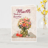 Mum Thanks for Everything Card カード (黄色い花)