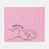 Mum-to-be フリースブランケット (正面(横))