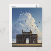 Mumbai Gateway of India Souvenir ポストカード (正面/裏面)