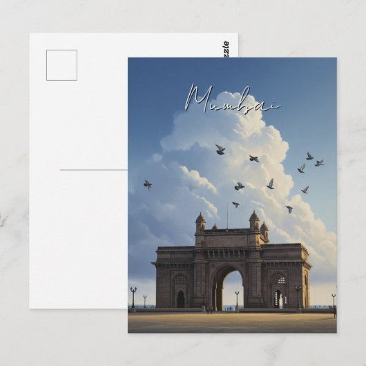 Mumbai Gateway of India Souvenir ポストカード (正面/裏面)