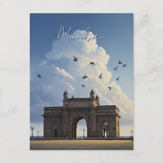 Mumbai Gateway of India Souvenir ポストカード (正面)