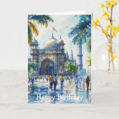 Mumbai in India カード (黄色い花)