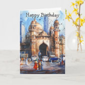 Mumbai in India カード (黄色い花)