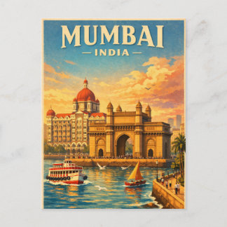Mumbai, India, in a classic retro ポストカード