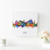 Mumbai Maharashtra Skyline スクエア壁時計 (ホーム)