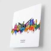 Mumbai Maharashtra Skyline スクエア壁時計 (傾斜)