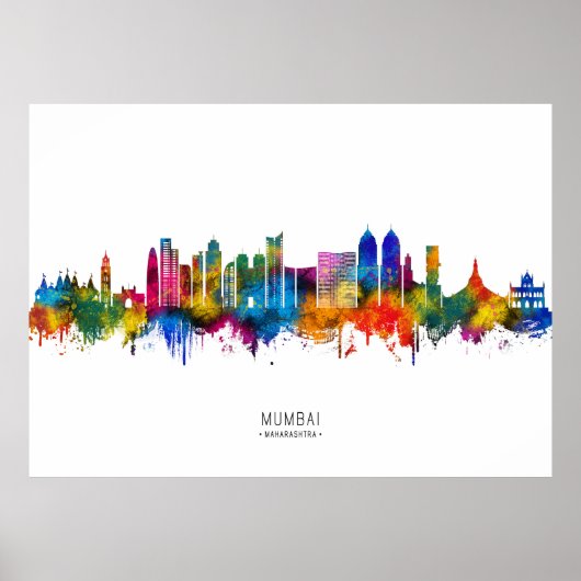 Mumbai Maharashtra Skyline ポスター (正面)