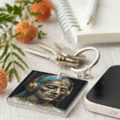 Mummified Guardian Pendant – Ancient Egypt Jewelry キーホルダー (正面右)