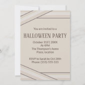 Mummyのストライプ個人用設定ハロウィーン 招待状 (裏面)