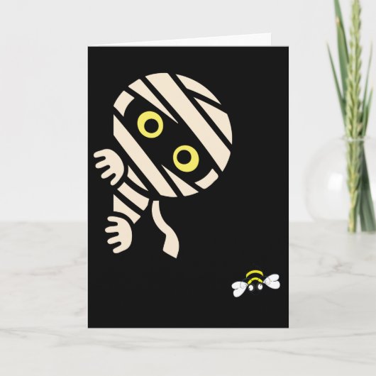 Mummy Bee Halloween Card カード (正面)
