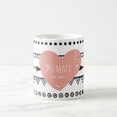 'Mummy Est.2017'白カスタムマグカップ コーヒーマグカップ (中央)