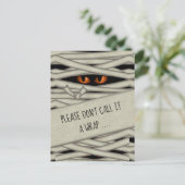 Mummy Eyesハロウィーンそれをラップオレンジと呼ぶID685 ポストカード (スタンド正面)