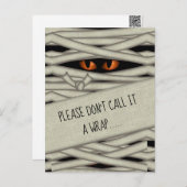 Mummy Eyesハロウィーンそれをラップオレンジと呼ぶID685 ポストカード (正面/裏面)