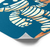 Mummy Halloween I Need Coffee Funny Sarcastic Caff ポスター (角)