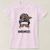 Mummy leopard t-shirt to wear with your children tシャツ (デザイン正面)