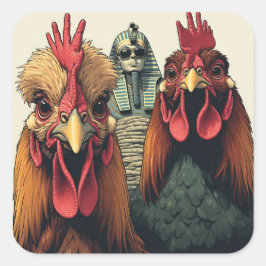 "Mummy Party Selfie" Chessy Chicken Selfies スクエアシール