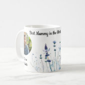Mummy’s Wildflowers Personalized Birth Month Flowe コーヒーマグカップ (正面左)