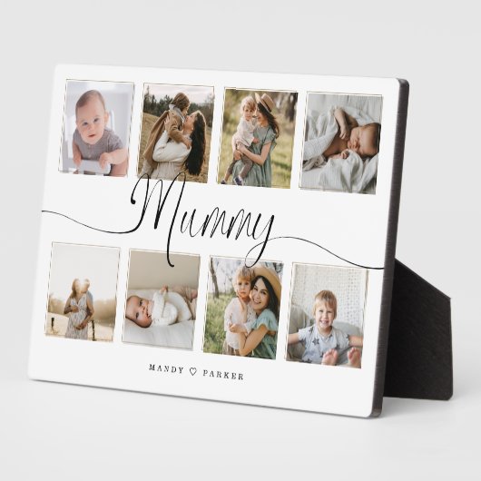 Mummy Script Photo Collage Mother's Day Keepsake フォトプラーク (側面)