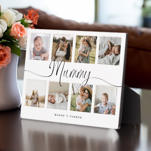 Mummy Script Photo Collage Mother's Day Keepsake フォトプラーク
