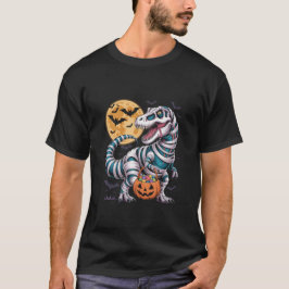 Mummy T-Rex Halloween Dinosaur Trick or Treat Moon Tシャツ