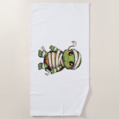 Mummy Turtle ビーチタオル (正面)